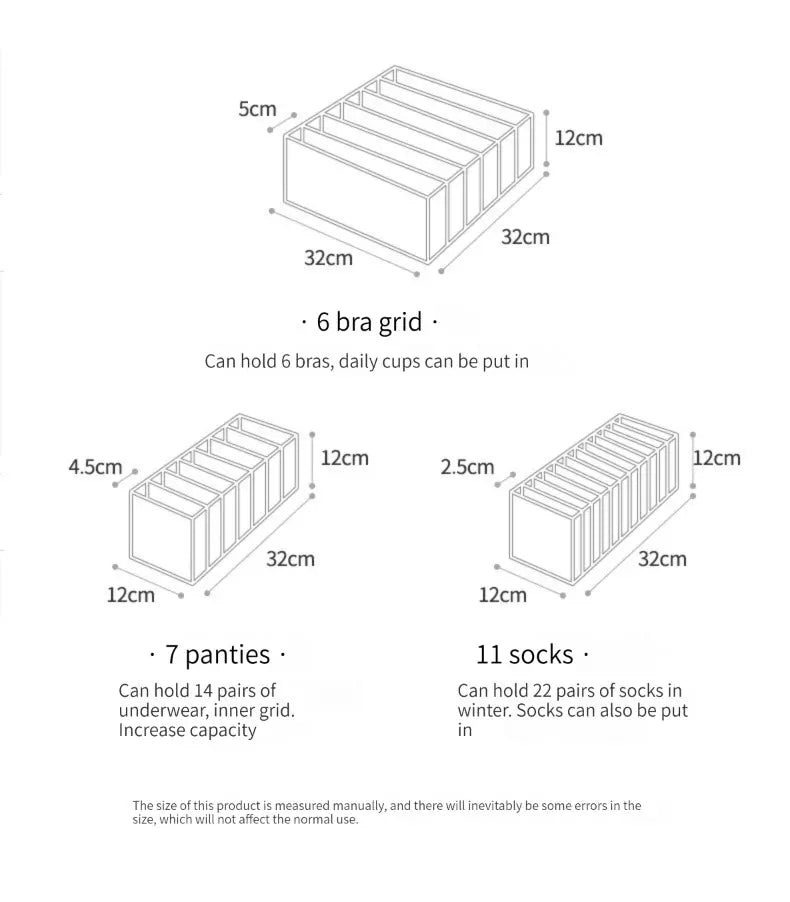 Portable Underwear and Clothes Storage Organizer Box