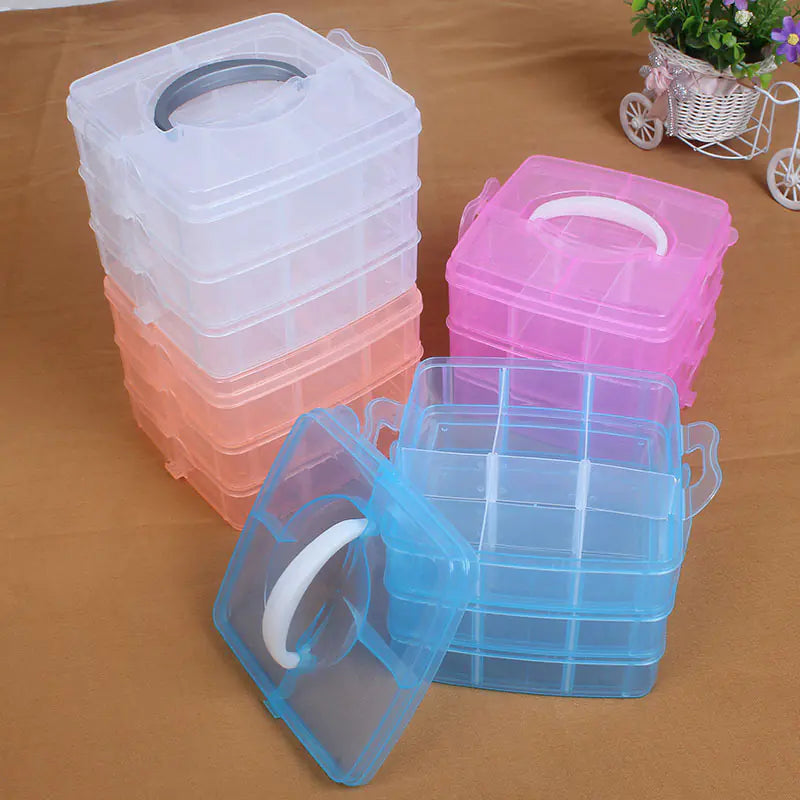 8-Compartment Portable Storage Box for Tools and Toys