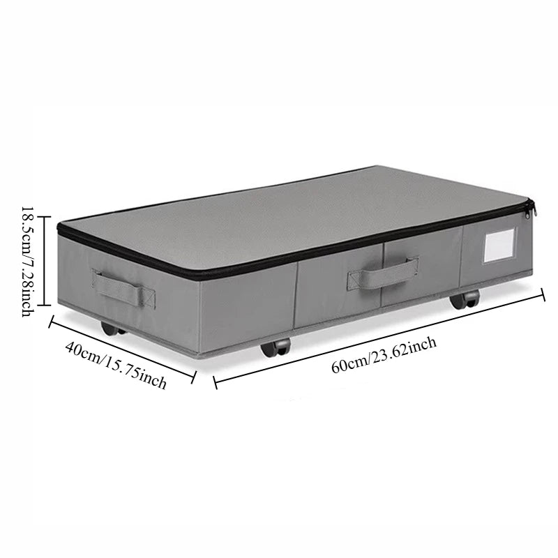 Hidden Harmony Rolling Under-Bed Storage with Wheels