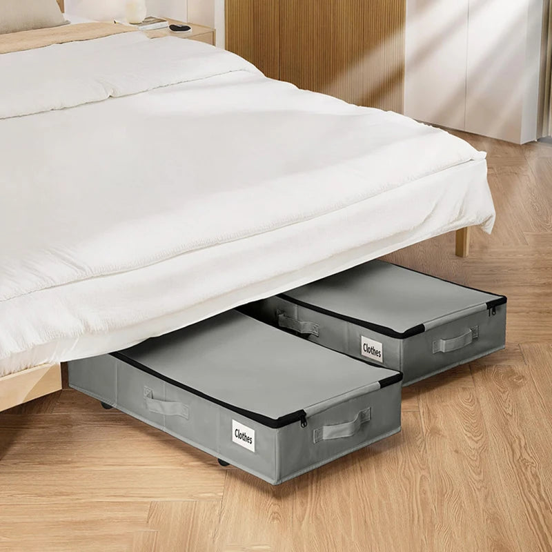 Hidden Harmony Rolling Under-Bed Storage with Wheels