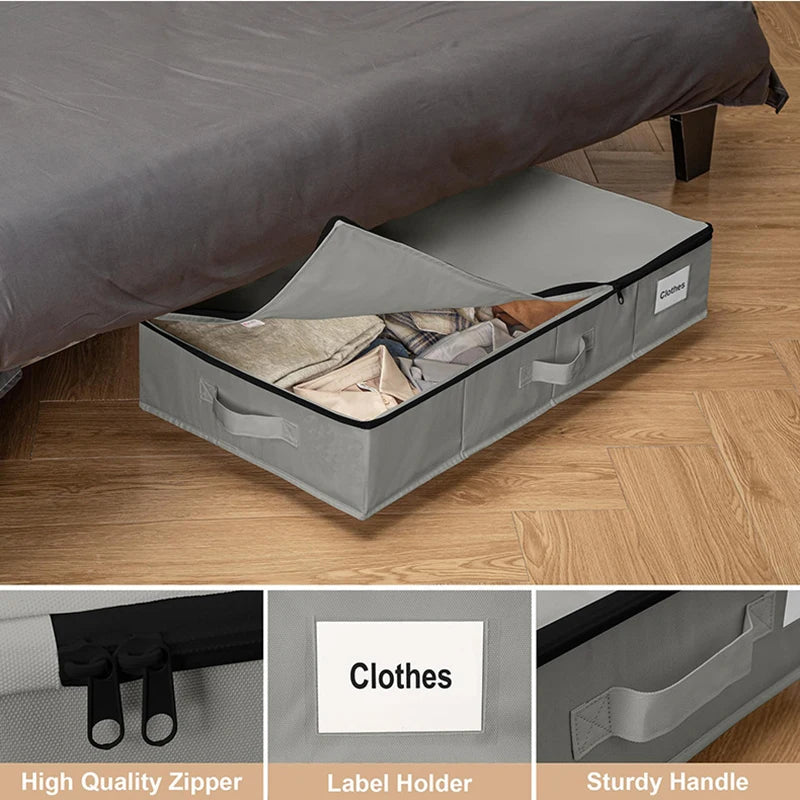 Hidden Harmony Rolling Under-Bed Storage with Wheels