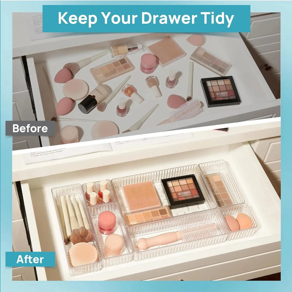 The Fluted Crystal : Single Vanity Tray