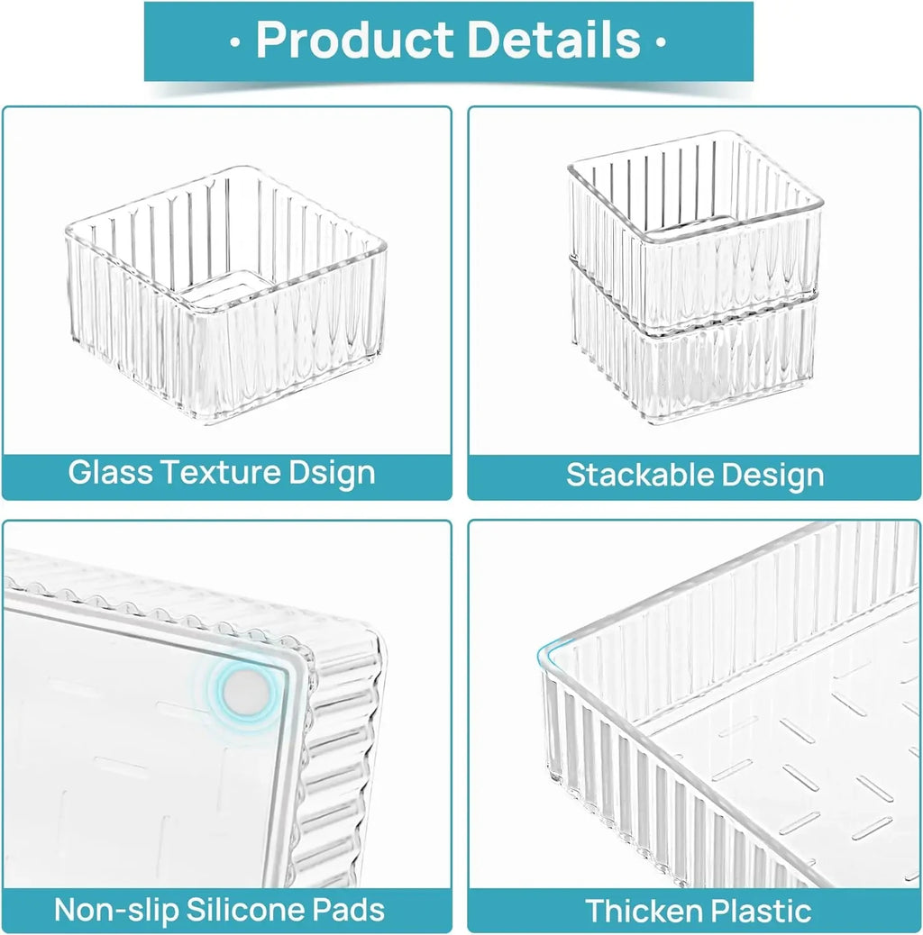 The Fluted Crystal : Single Vanity Tray