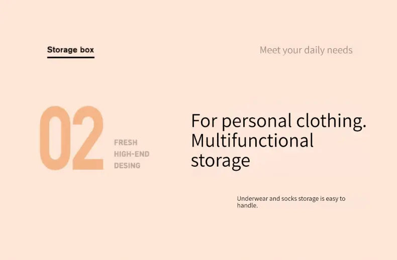 Portable Underwear and Clothes Storage Organizer Box